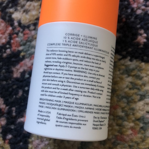Drunk Elephant Bouncy Brightfacial Radiance Mask Azelaic Acid Salicylic Brighten - Picture 3 of 4